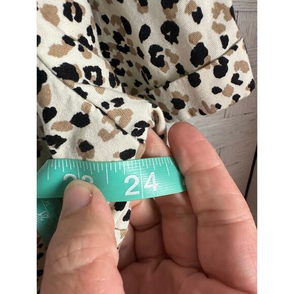 Who What Wear cheetah print animal print shirt dress button down short sleeve - Picture 6 of 9